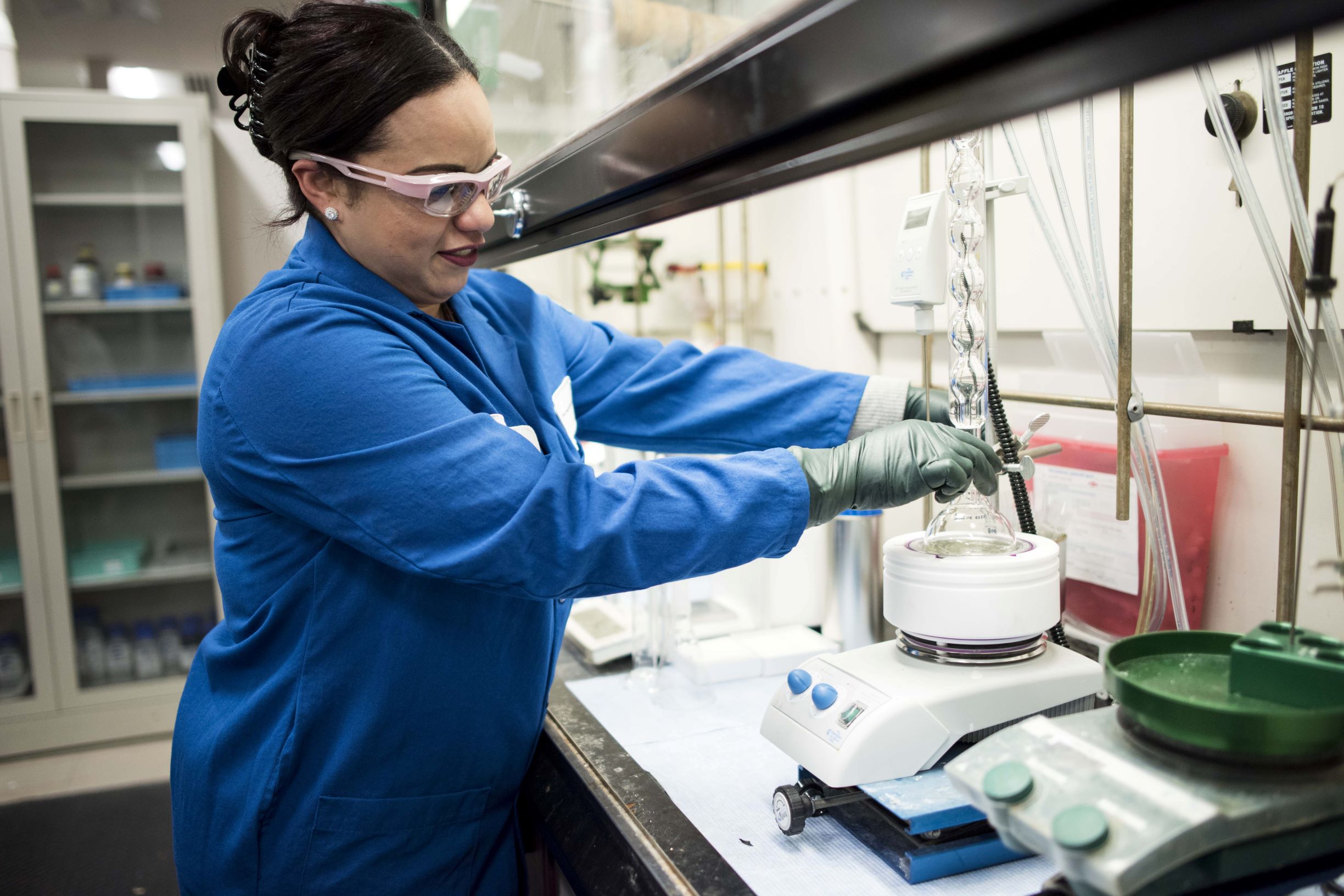 Woman in plant lab